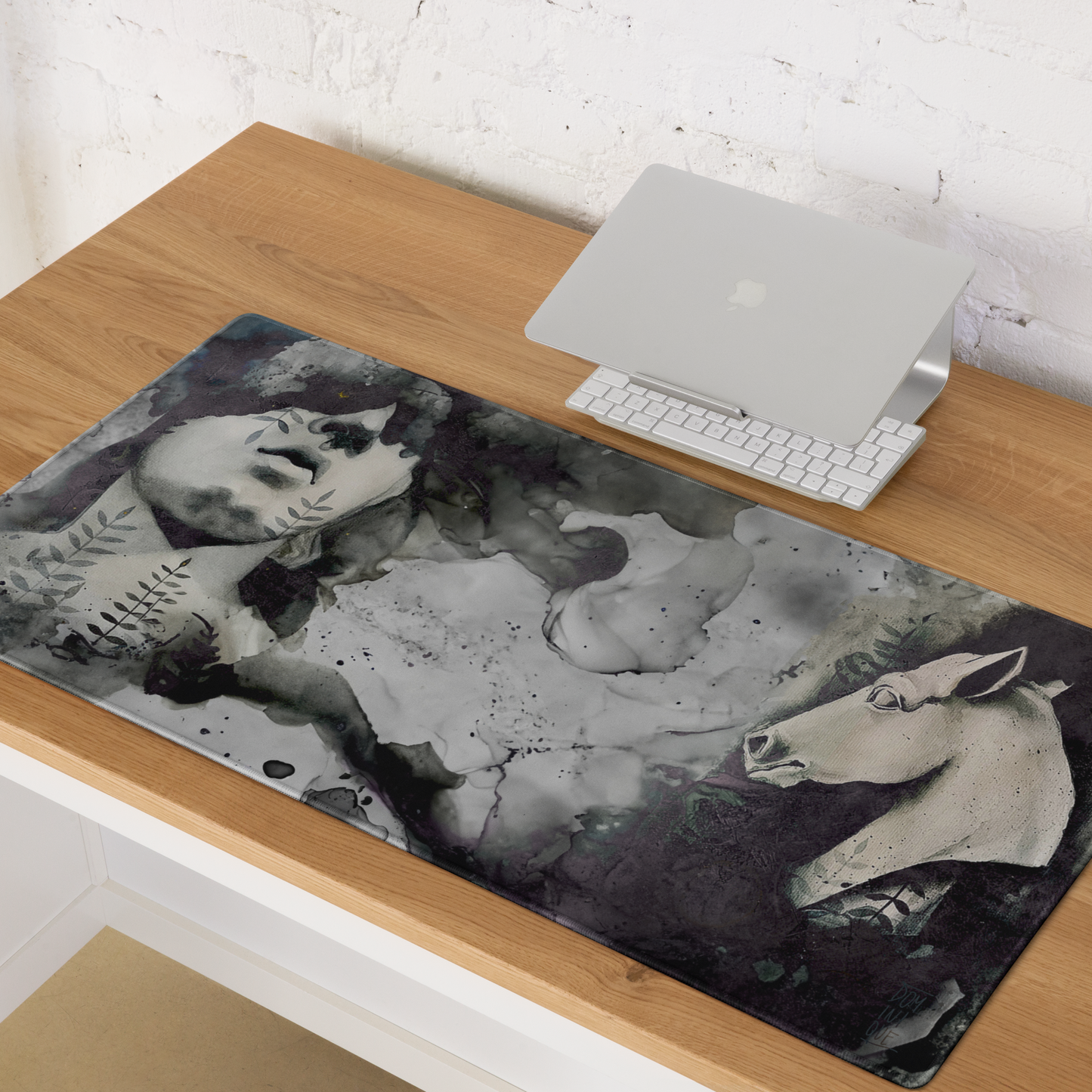 Timeless Ancient Greek Bust Desk Pad - Dominique