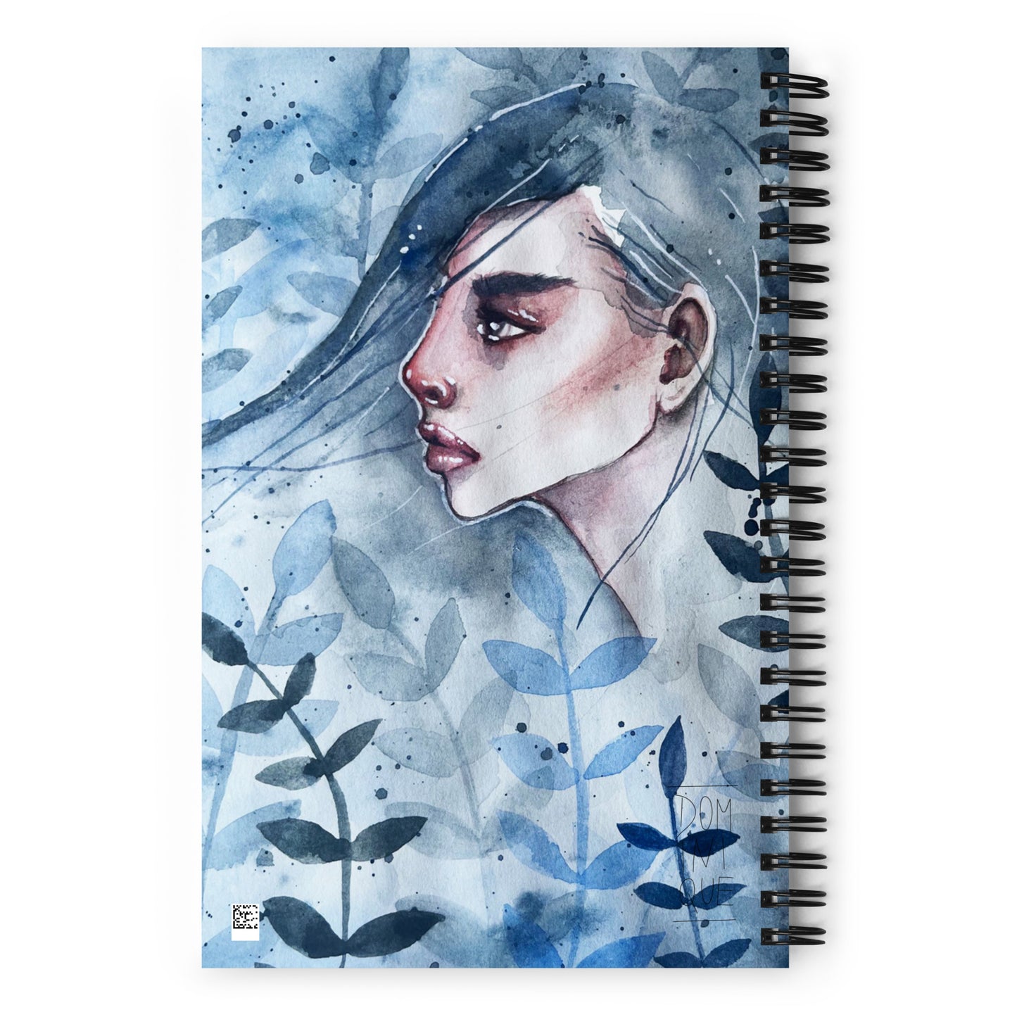 Watercolour Portrait 2 Spiral notebook - Dominique