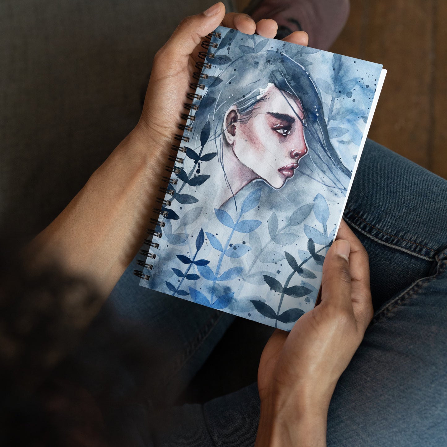 Watercolour Portrait 2 Spiral notebook - Dominique