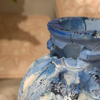Distressed Vase - Azure - Dominique