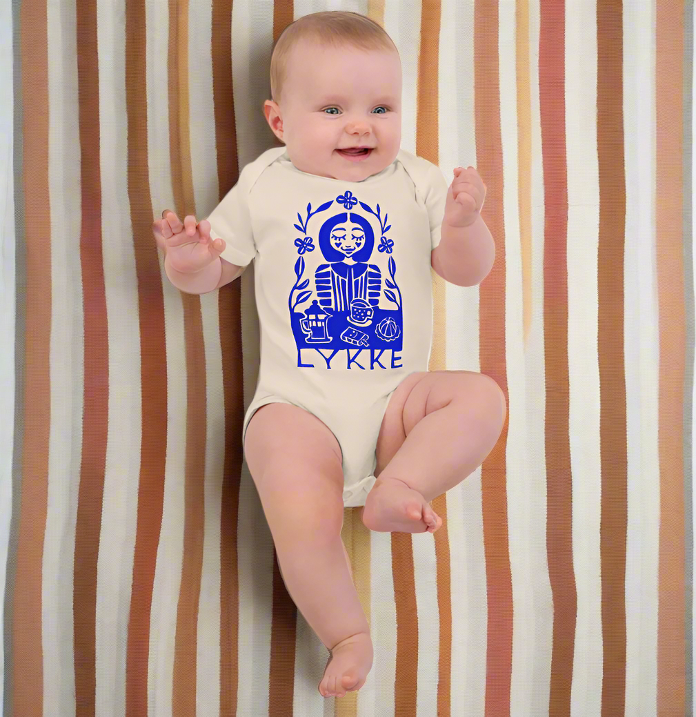 LYKKE Organic Cotton Baby Bodysuit - Dominique