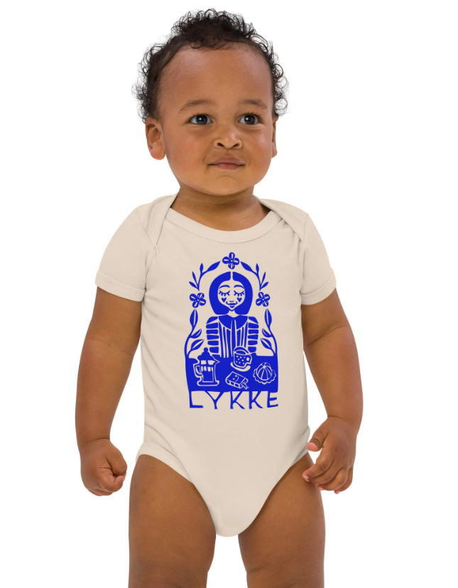 LYKKE Organic Cotton Baby Bodysuit - Dominique