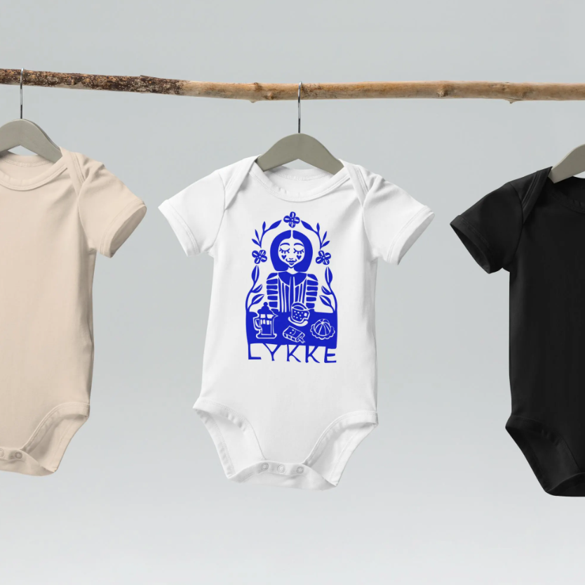 LYKKE Organic Cotton Baby Bodysuit - Dominique