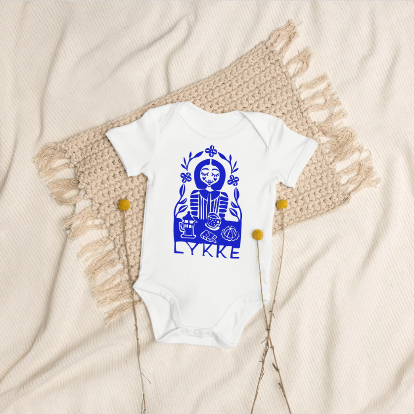 LYKKE Organic Cotton Baby Bodysuit - Dominique