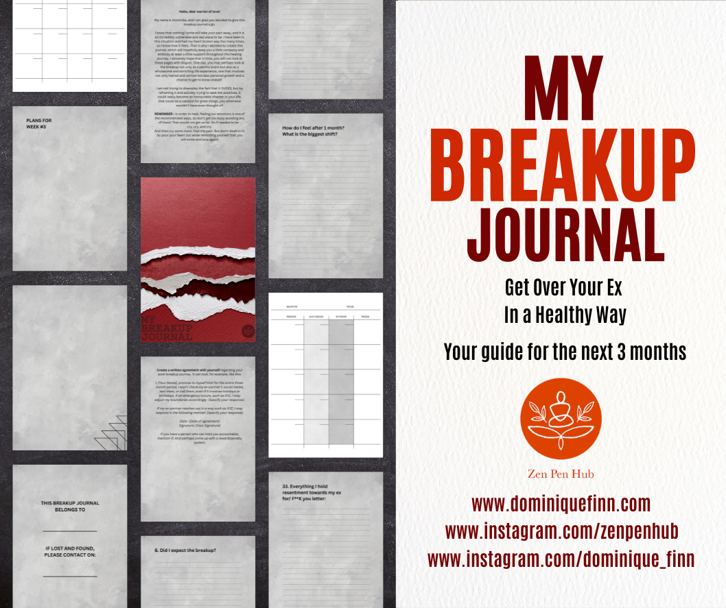 My Breakup Journal - Get over your ex! Printable PDF for Self-Reflection and Emotional Relief - Dominique