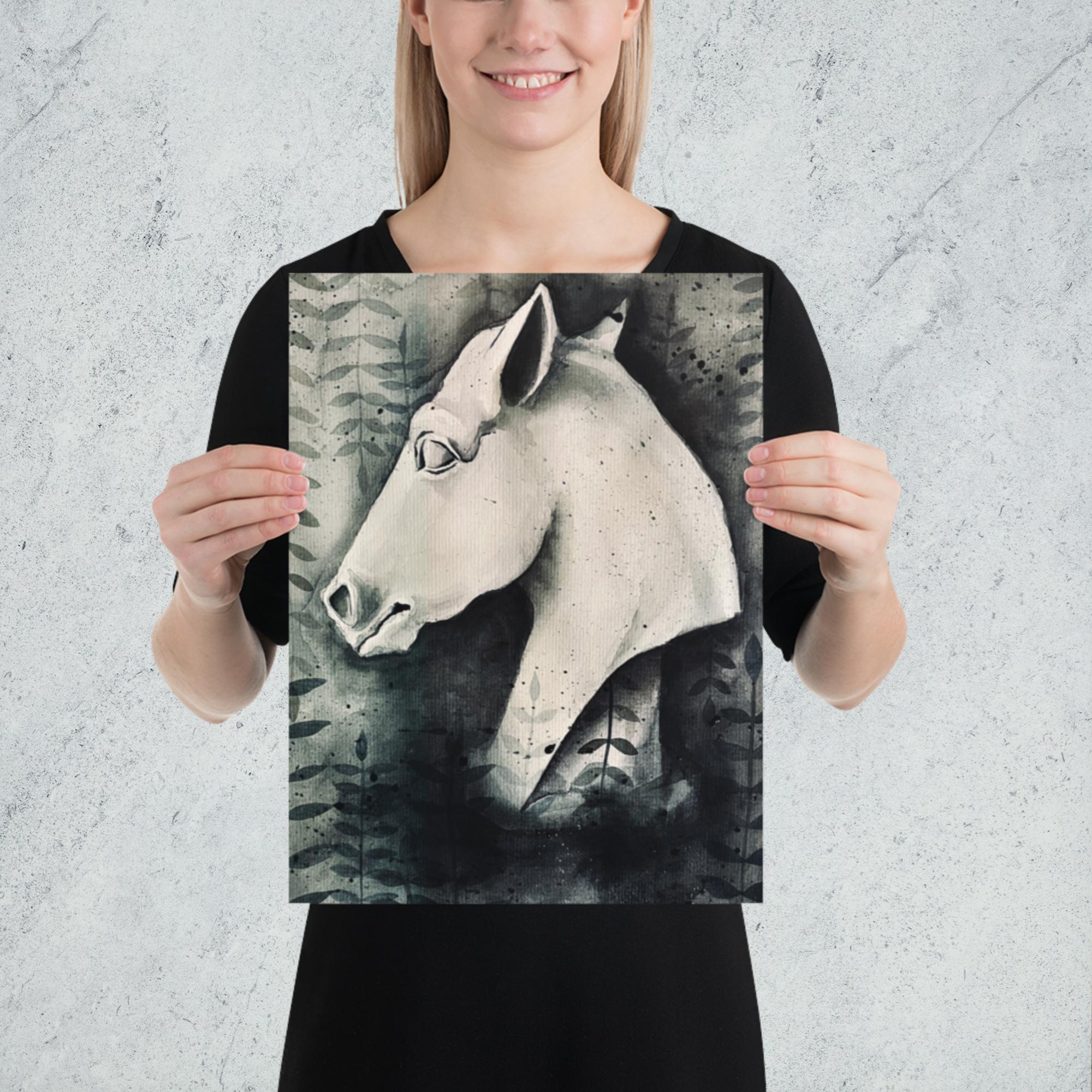 Horse Bust Poster - Dominique