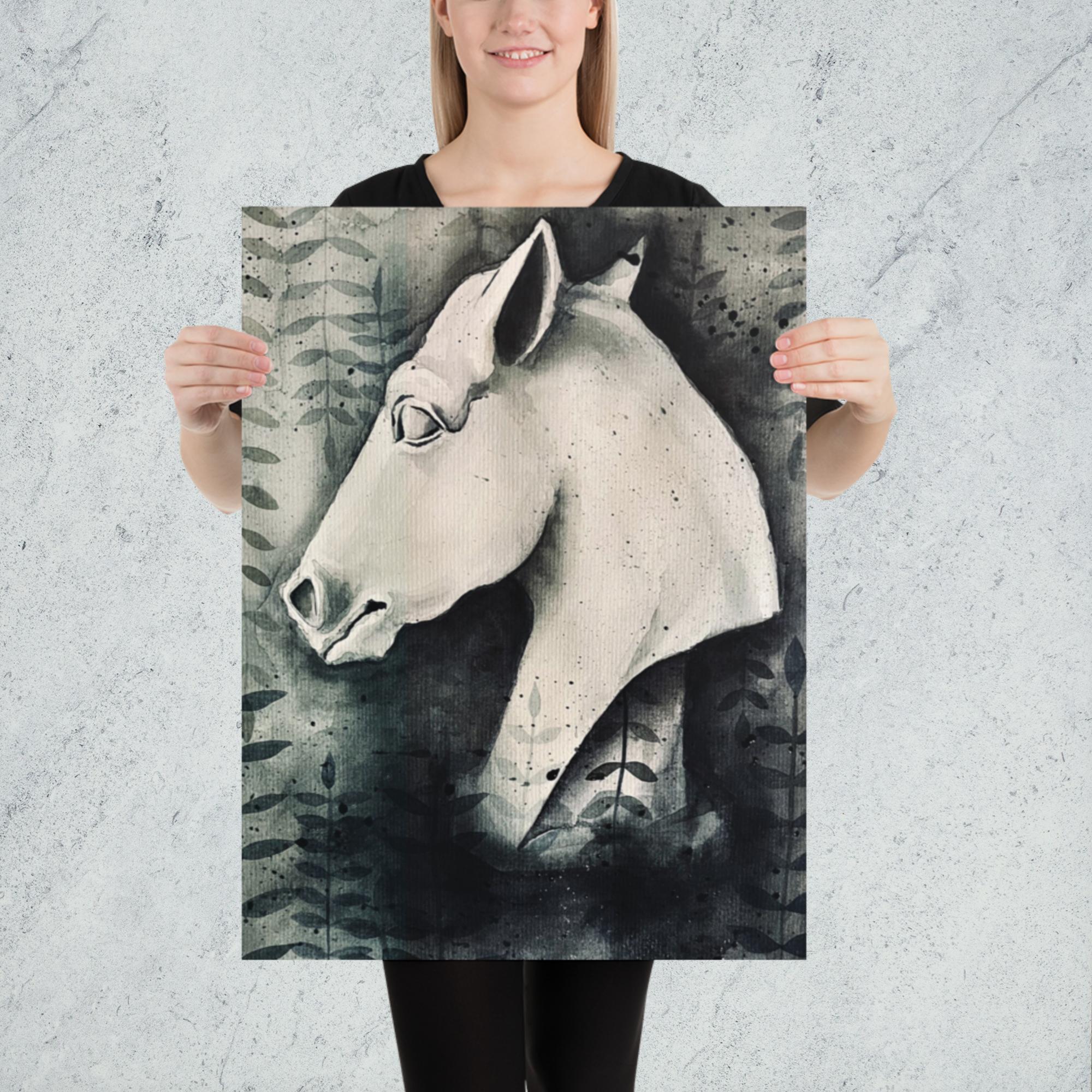 Horse Bust Poster - Dominique