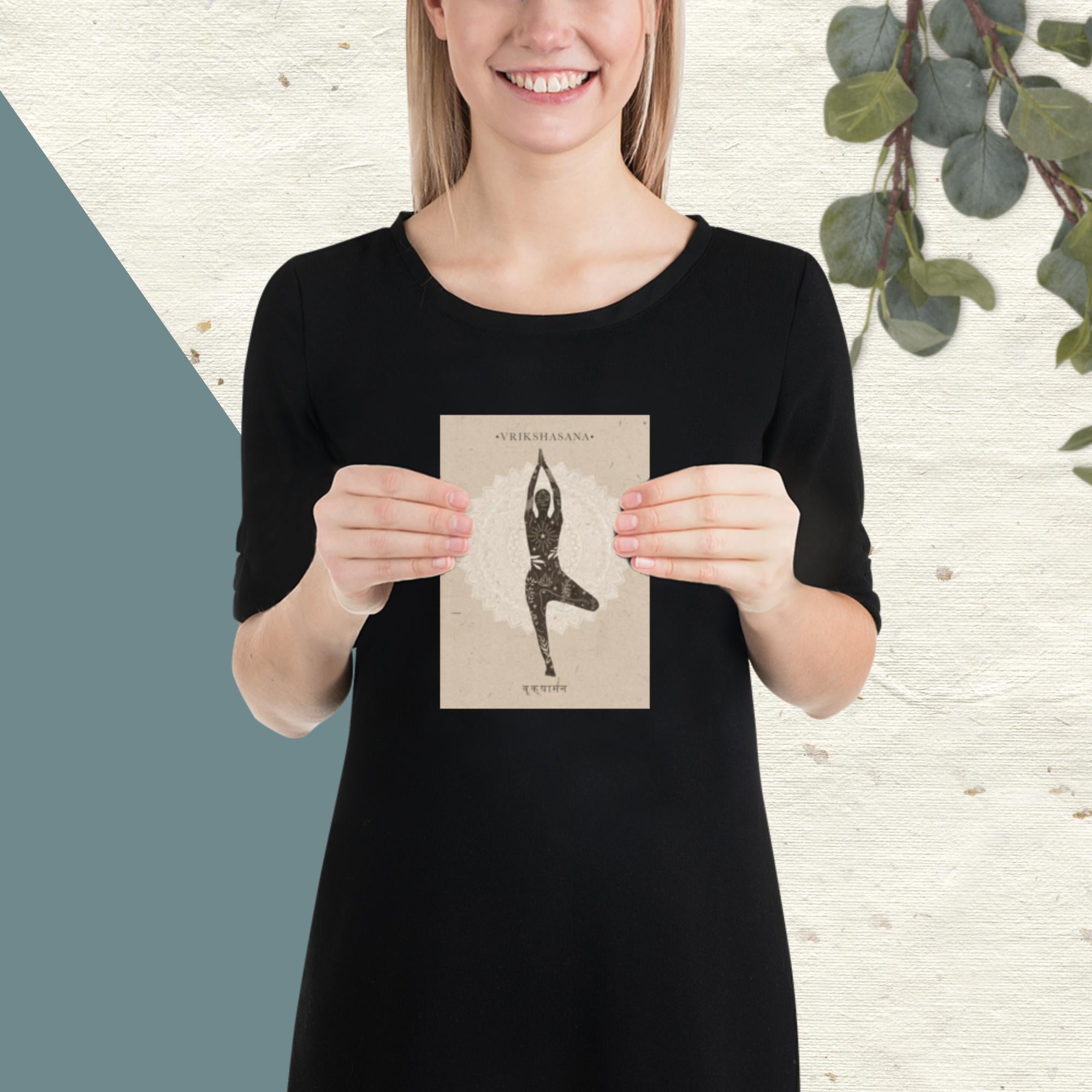 Tree Pose Yoga Poster - Dominique