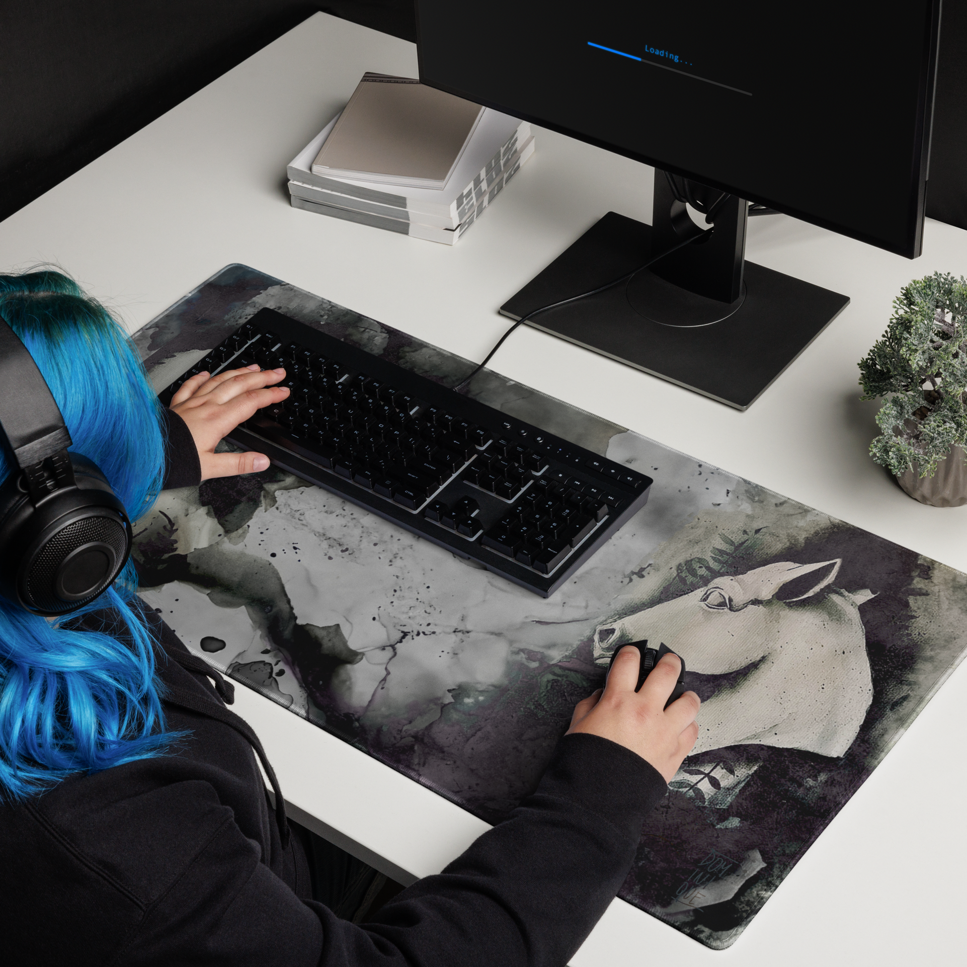 Timeless Ancient Greek Bust Desk Pad - Dominique