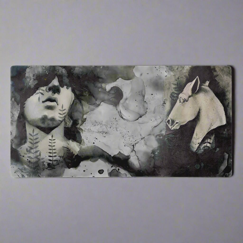 Timeless Ancient Greek Bust Desk Pad - Dominique