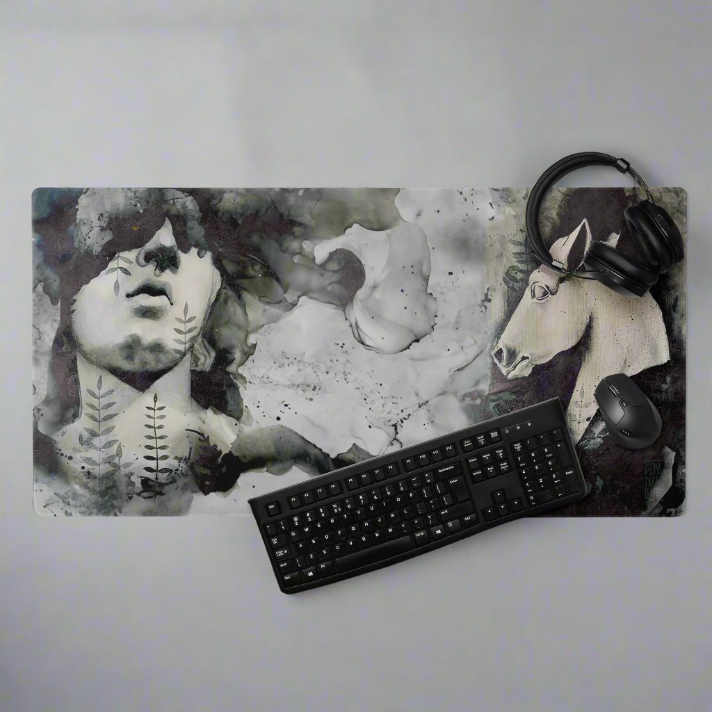 Timeless Ancient Greek Bust Desk Pad - Dominique