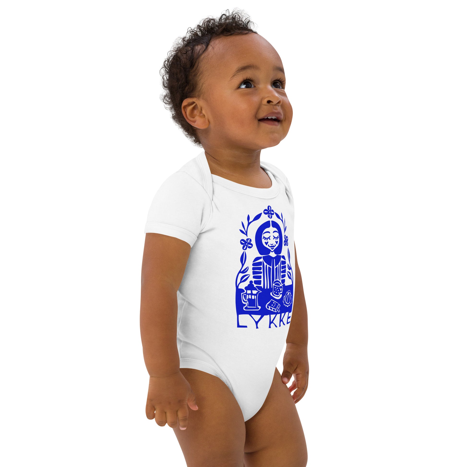 LYKKE Organic Cotton Baby Bodysuit - Dominique