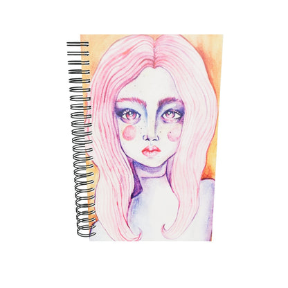 Watercolour Portrait Spiral notebook