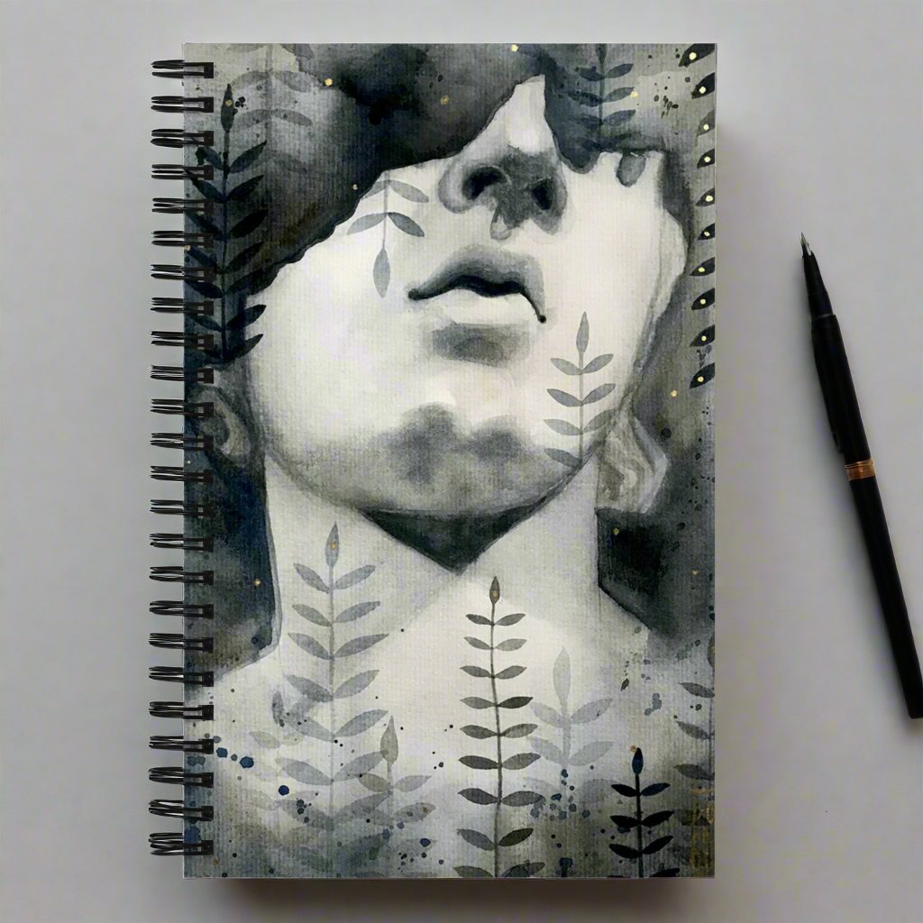 Timeless Ancient Greek Bust Spiral Notebook - Dominique