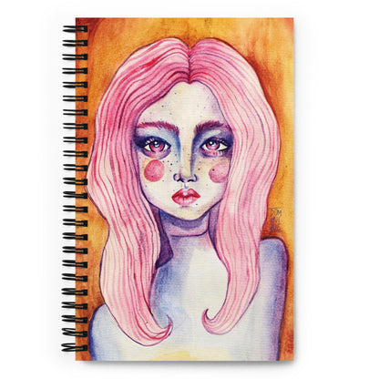 Watercolour Portrait Spiral notebook - Dominique