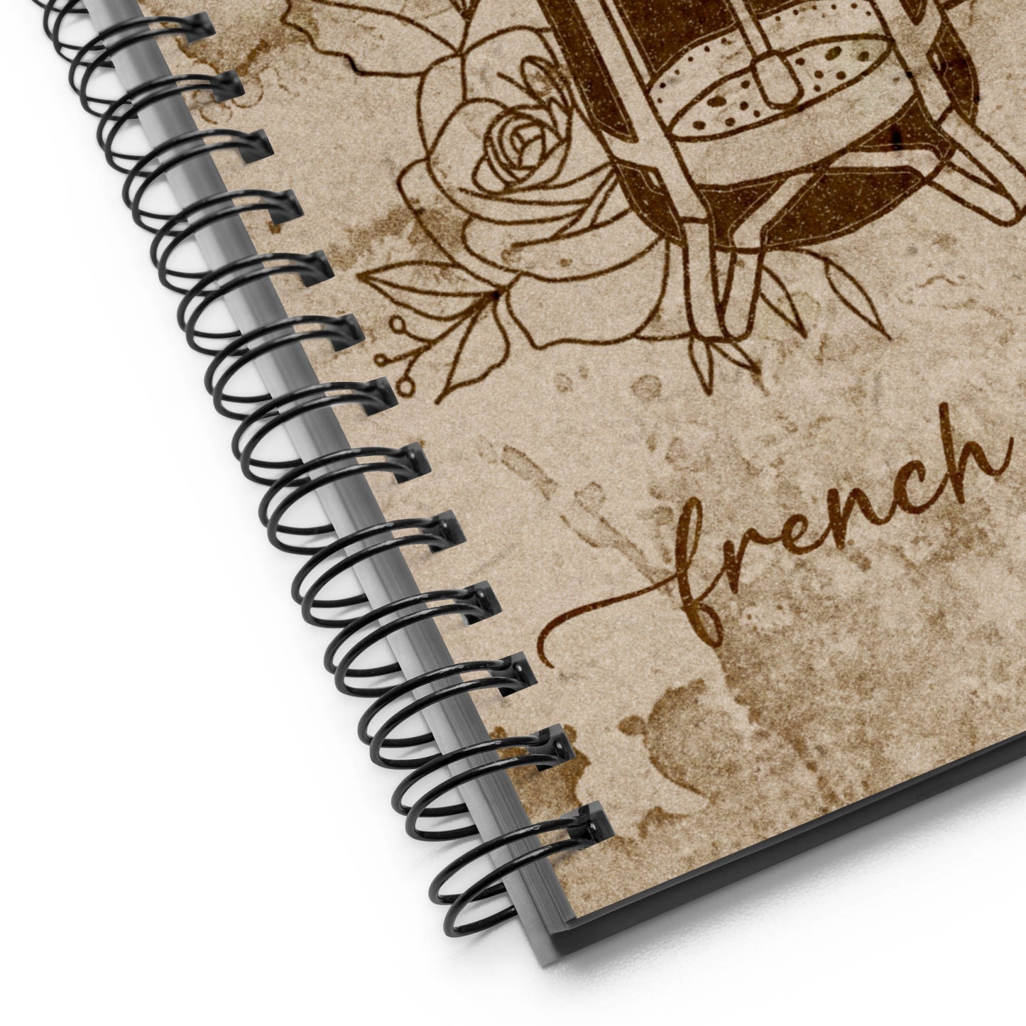 French Press Coffee Spiral notebook - Dominique