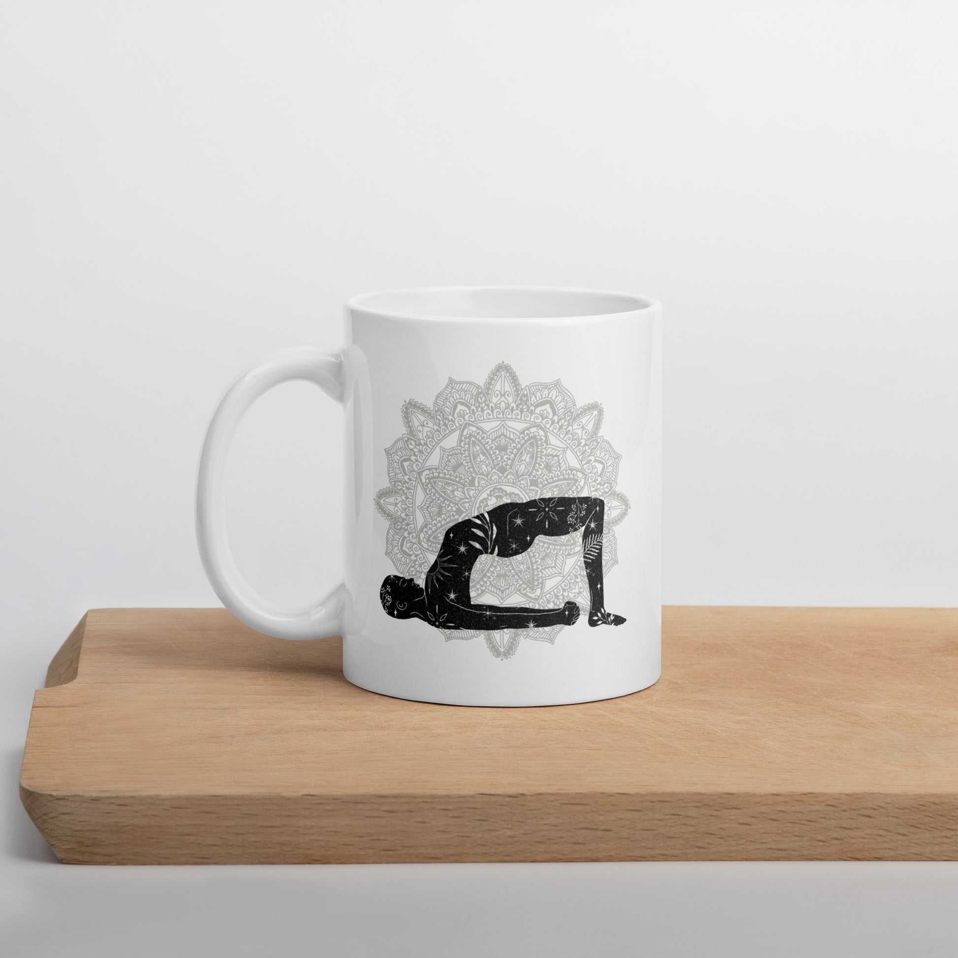 Bridge Pose - Yoga Motivational Mug - Dominique