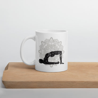 Bridge Pose - Yoga Motivational Mug - Dominique