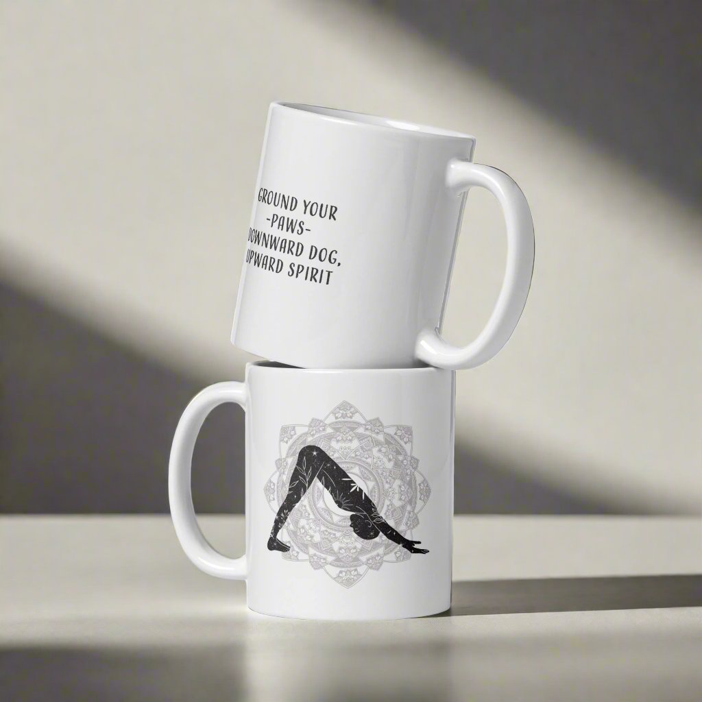 Downward Facing Dog - Yoga Motivational Mug - Dominique