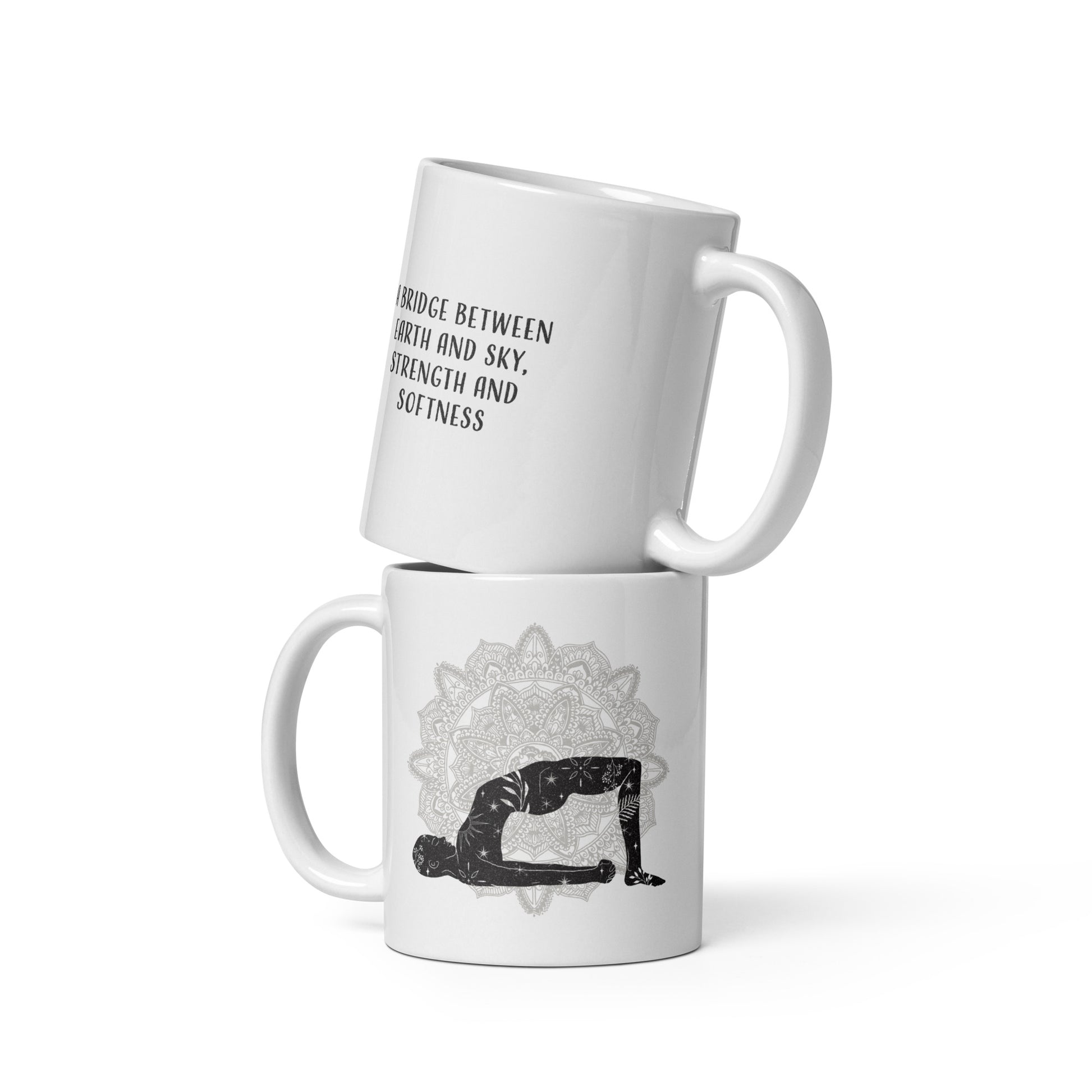Bridge Pose - Yoga Motivational Mug - Dominique