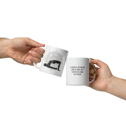 Bridge Pose - Yoga Motivational Mug - Dominique
