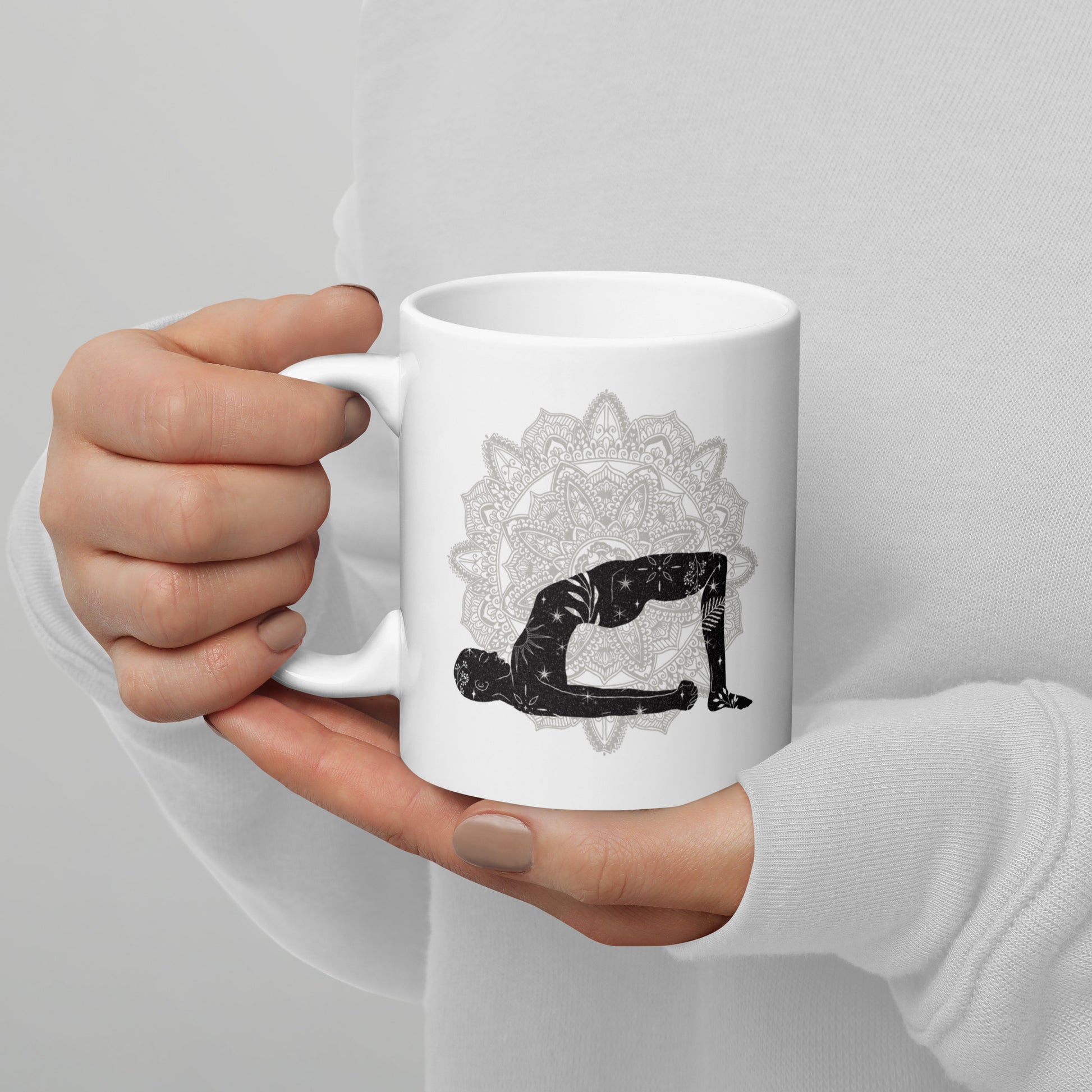 Bridge Pose - Yoga Motivational Mug - Dominique
